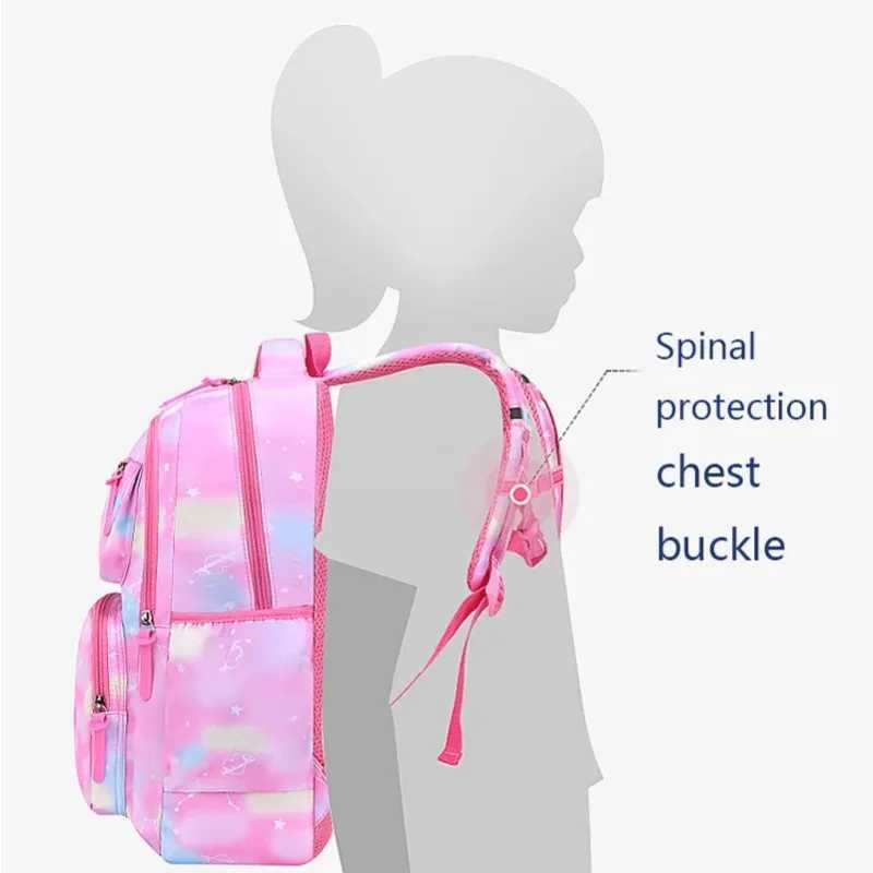 Backpacks Girl Children Backpack School Bag Back Pack Pink For Kid Child Teenage Schoolbag Primary Kaii Cute Waterproof Little Class Kit