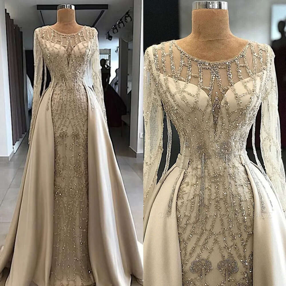 O Neck Applicants Tulle Wedding Mermaid Gorgeous Dresses Tassels Sleeves Sweep Train Court Custom Made Plus Size Bridal Gown Vestidos De Novia 6660306