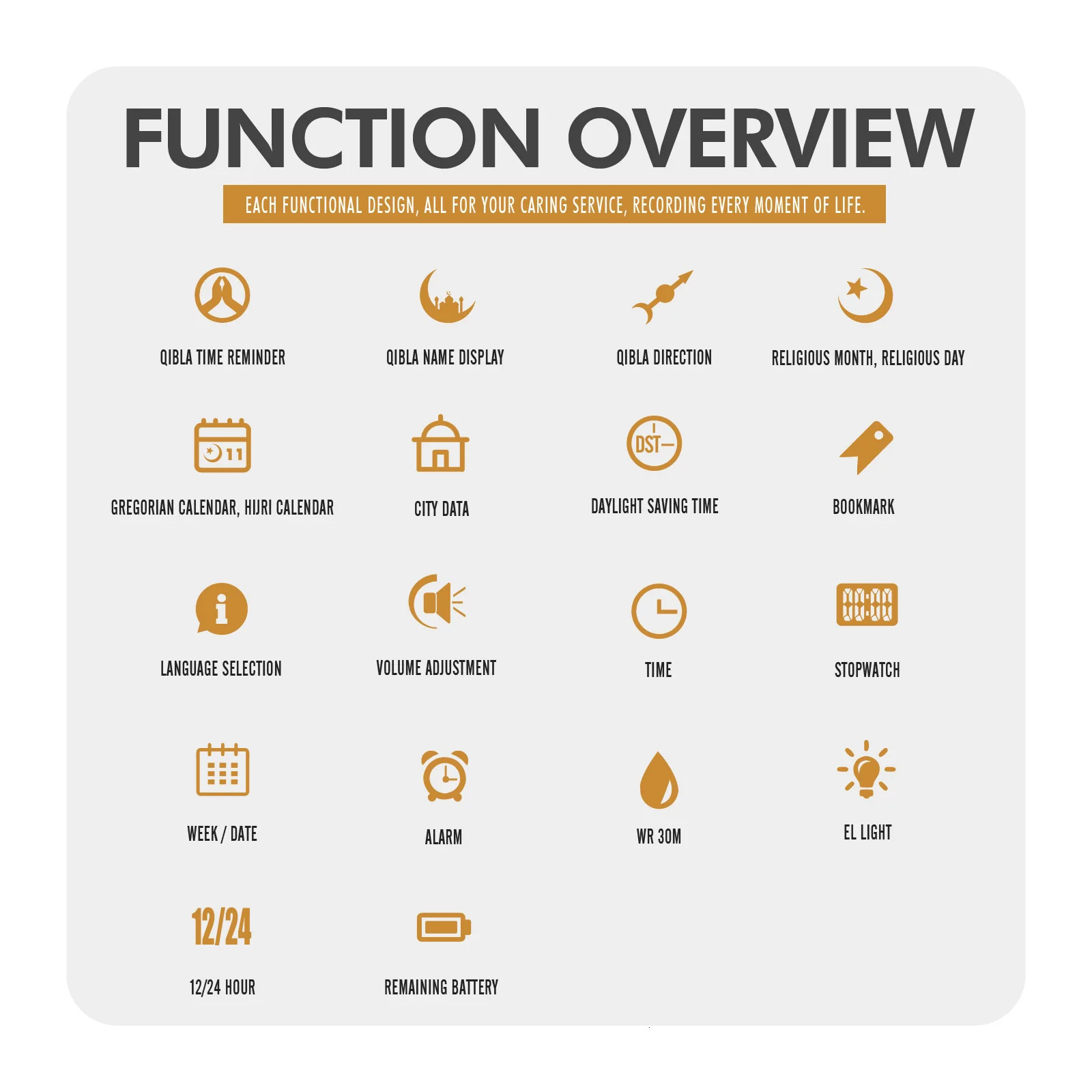 Azan Watch for Muslim Prayer with Qibla Compass Islam Al-Harameen Fajr Time Clock Include Hijri Calendar 240428