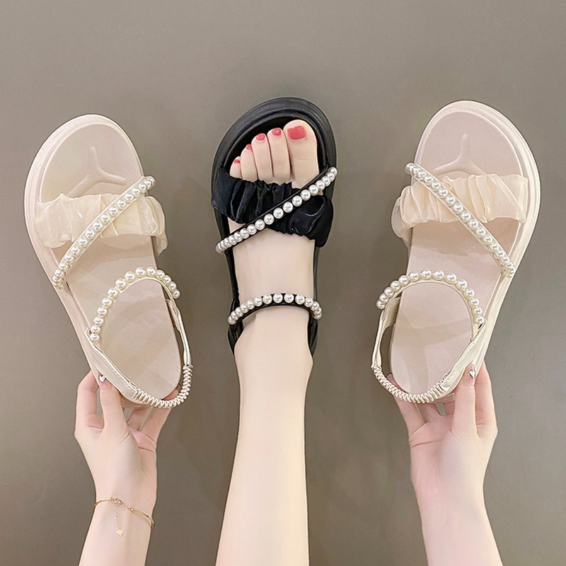 Summer New Versatile Girls' 2024 Soft Sole Children's Sandals Little Girls Middle Big Children Princess Shoes Lhshoe