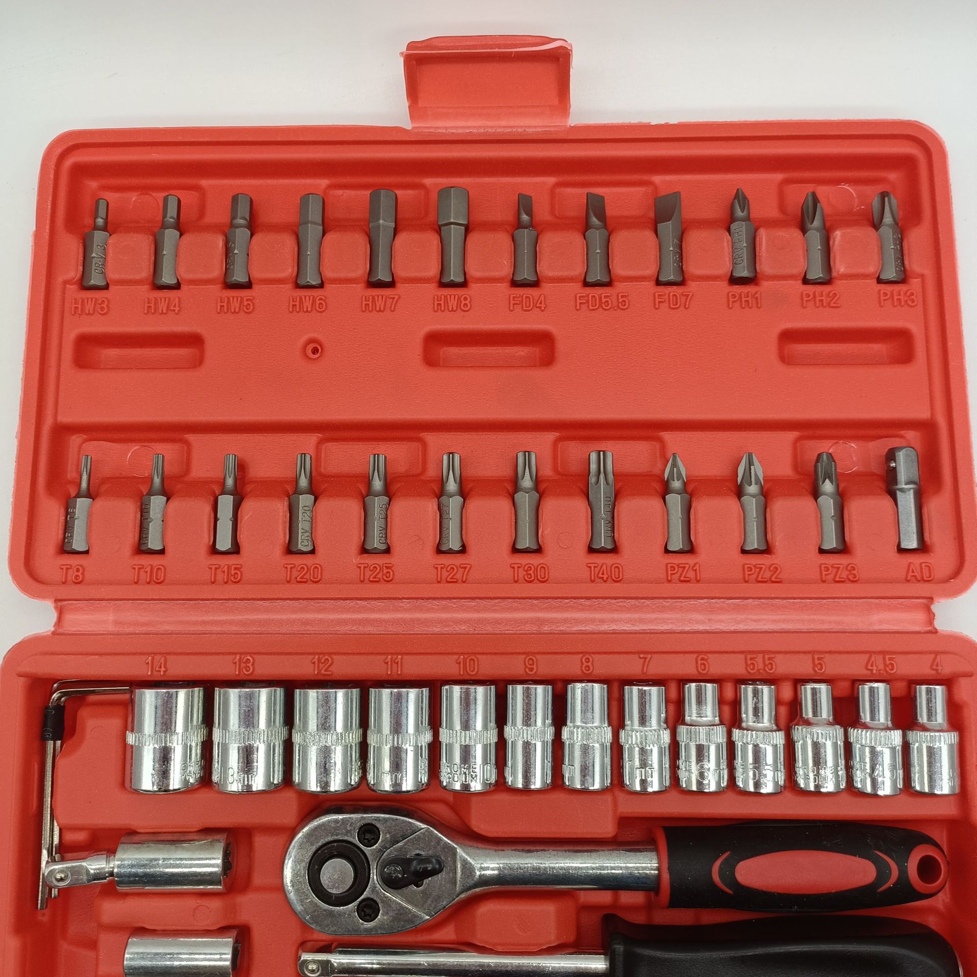Professional Grade 53pc Socket Wrench Set - Versatile Hand Tools for Car Repairs and Household Fixes