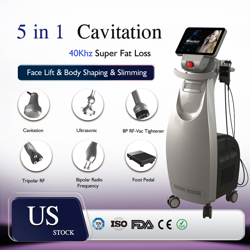 Ultrasonic Cavitation Body Slimming Cavitation RF Vacuum BIO face lifting wrinkle removal Weight Loss Machine CE certificated