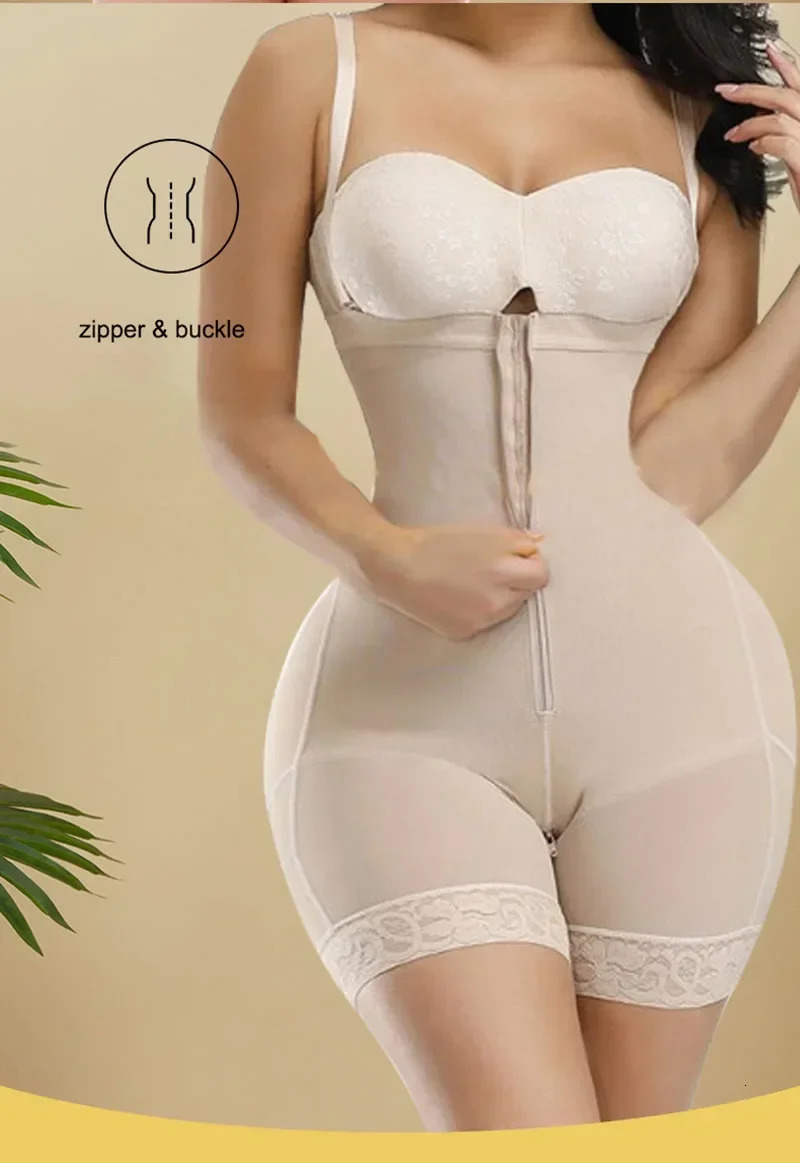 AfruliA Fajas Colombiana Girdle Full Body Shaper Lift Up Butt Lifter Bodysuits Tummy Control Panties Waist Trainer Thigh Slimmer 240429