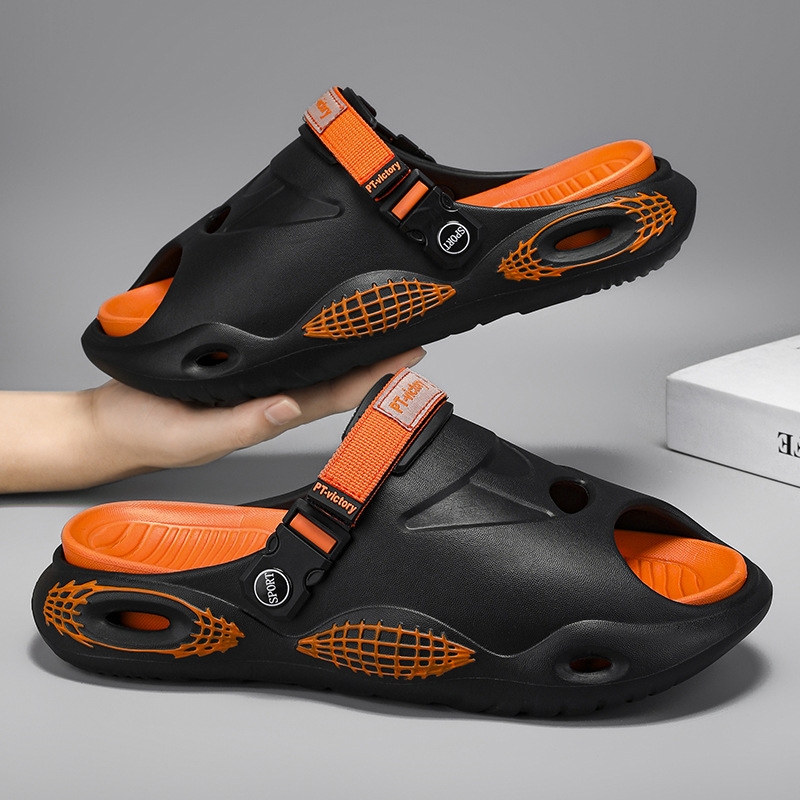 Men's Sandals 2024 New Beach Shoes Men's Home Slippers Wearing Fashion Slippers on the Outside Two Wearing Casual Shoes