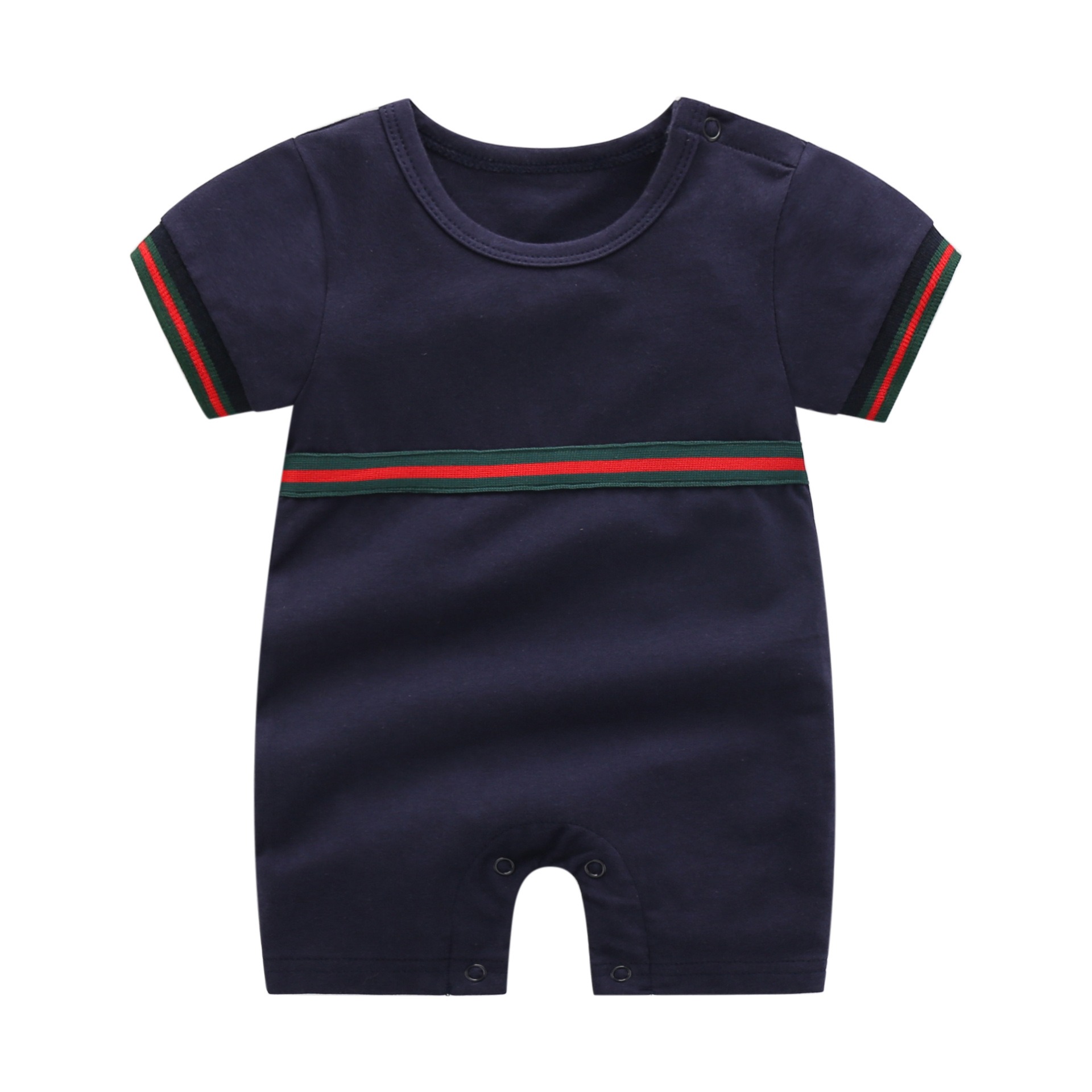 Newborn Baby Romper Designer Clothes Summer Toddler Girl Boy Short Sleeve Baby Polo Shirt Cotton Jumpsuit Stripe Infant Rompers 0-24M