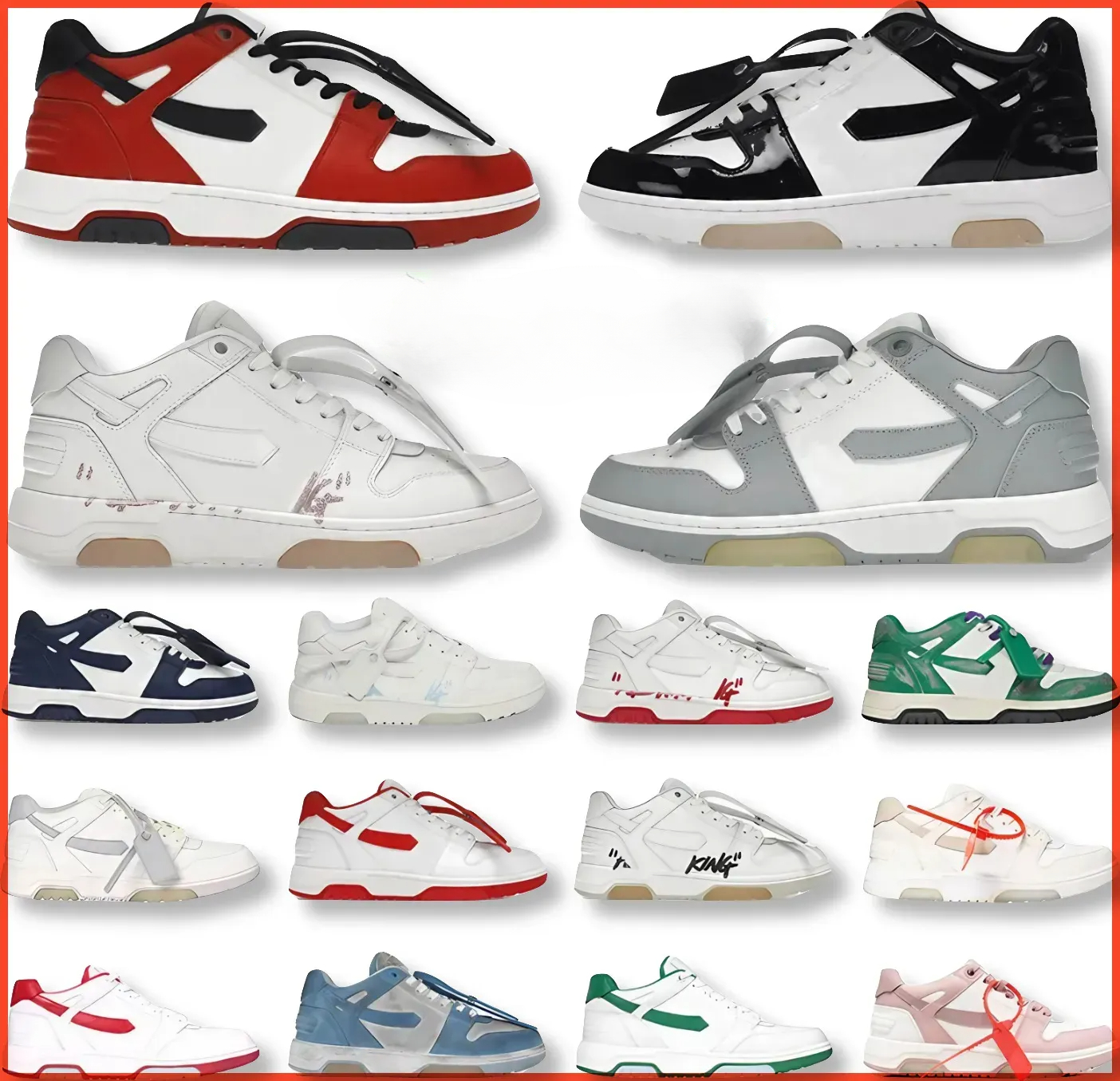 designer shoes Out of Office Sneaker Casual Shoes Low Tops Vintage Distressed Leather For Walking mens shoes Trainers Platform Size 36-45