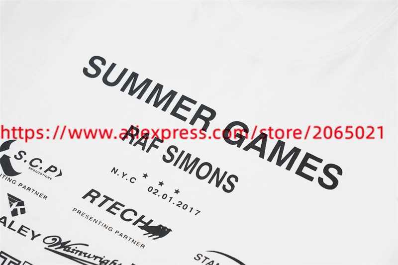 Men's T-Shirts Raf Simons T-Shirt Men Women 1 1 High Quty Letter Printed Short Slved Top T Shirt T240508