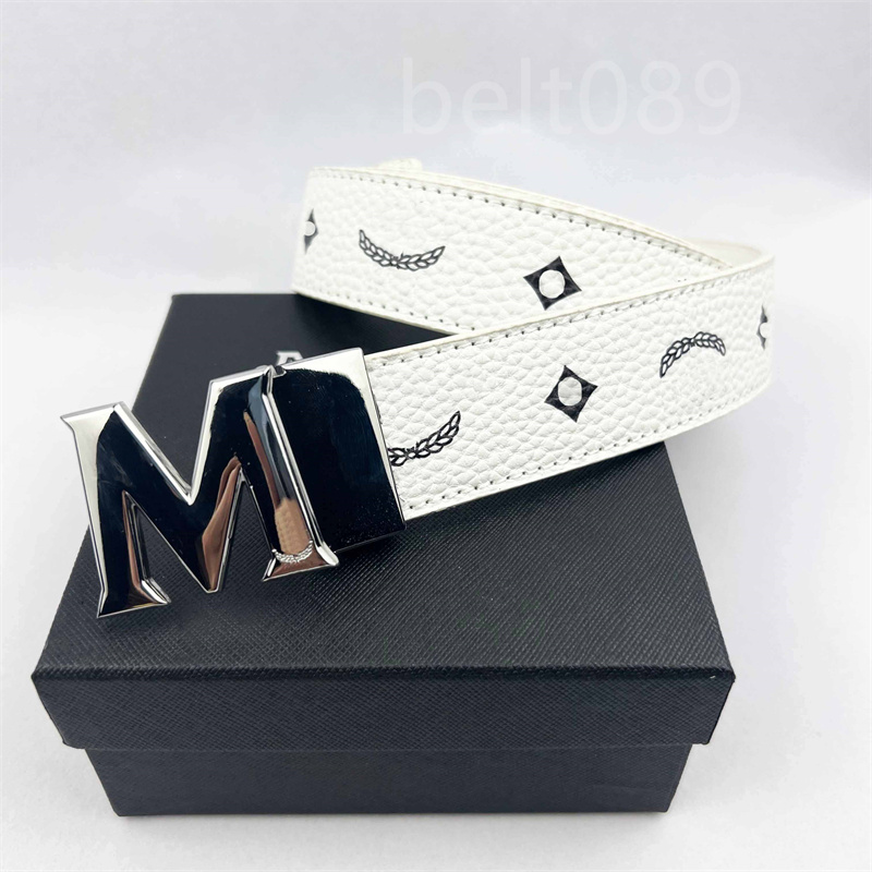 Luxury Women Belt Designer Belt M Buckle Fashion Genuine Leather Women Belts For Women Designer men Letter Double Big gold silver classical Womens Belts 3.3CM