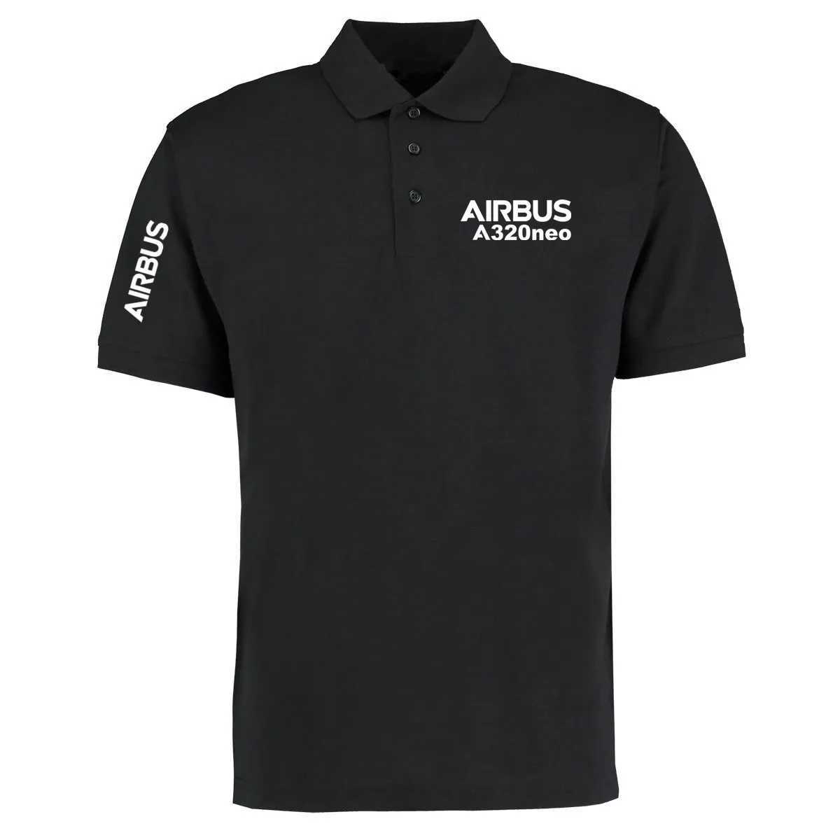 Men's Polos New Top T-shirt Fashion Leisure Aircraft Pilot Mens Cotton Polo Shirt Airbus A320neo Printed Q240508