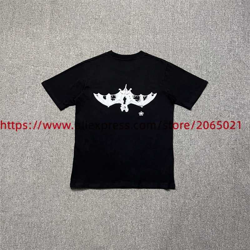 Men's T-Shirts Osbatt Bat Foam Printing T-Shirt Men Women 1 1 Best Quty Year Of Tears T Tops T Shirt T240508
