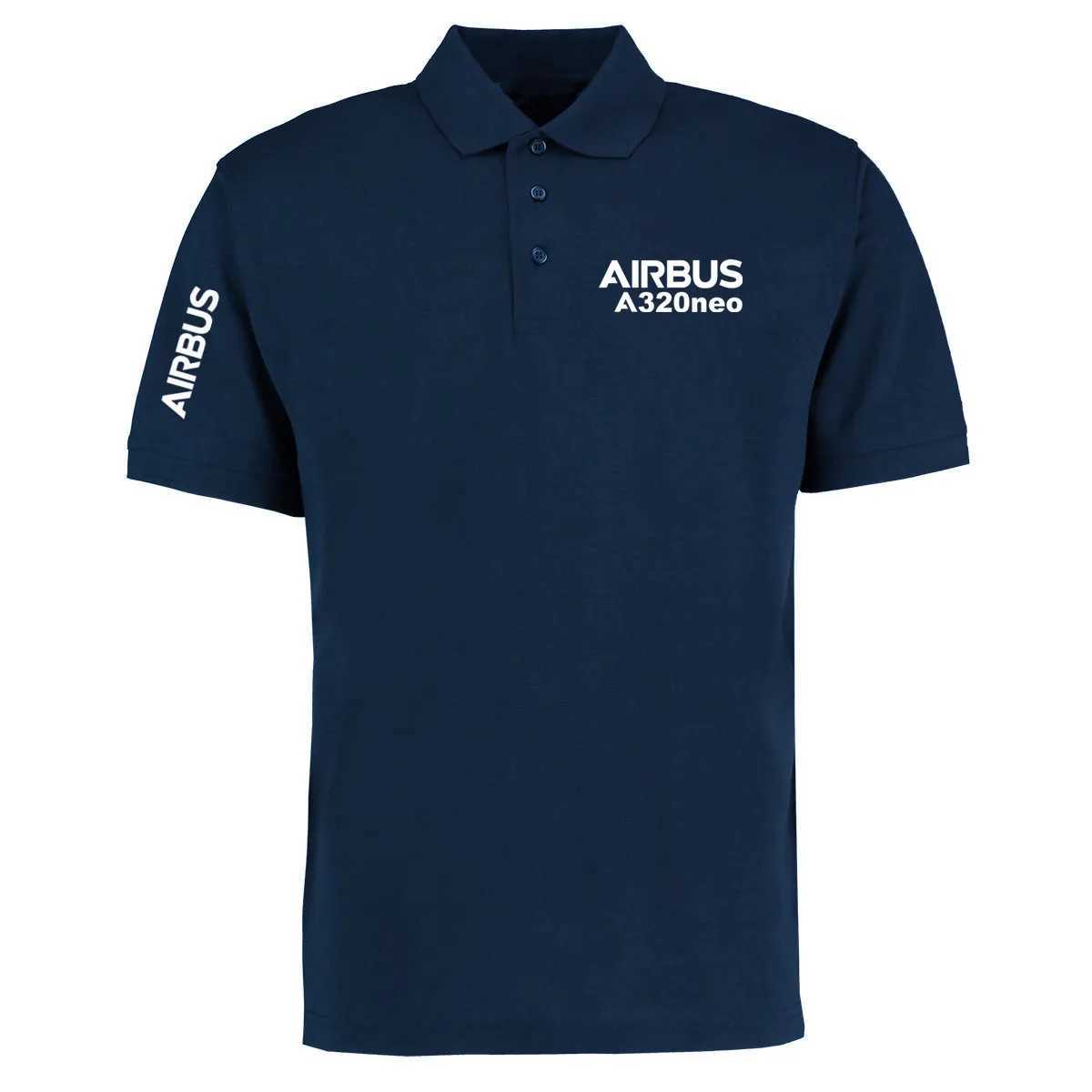 Men's Polos New Top T-shirt Fashion Leisure Aircraft Pilot Mens Cotton Polo Shirt Airbus A320neo Printed Q240508