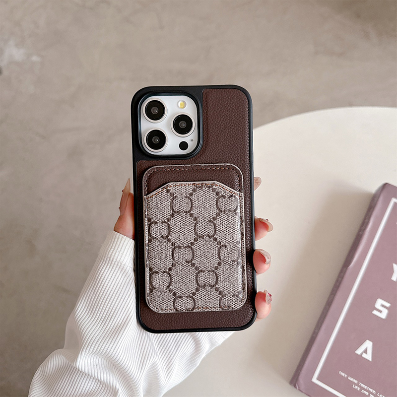 Magnetic phone case Luxury iPhone Case with Card Holder for iPhone 15 Pro Max Cases 14 13 12 11 15 Plus Cell Phone Cases Leather Mobile Cover Magnetic suction card bag