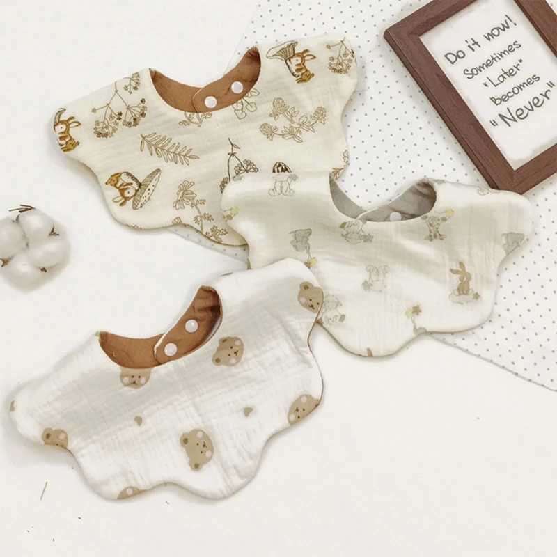 Towels Robes Baby Cotton Gauze Bibs Soft Infant Bib Newborn Double Sides Use Burp Cloths Bandana Scarf for Kids Boy Girl Feeding Saliva Towel