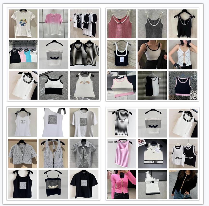 Tank Tops Fashion Designer knitted Vest For Women Striped knitted Short Sleeve New Fashion Clothing