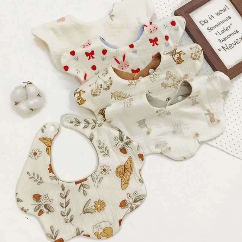 Towels Robes Baby Cotton Gauze Bibs Soft Infant Bib Newborn Double Sides Use Burp Cloths Bandana Scarf for Kids Boy Girl Feeding Saliva Towel