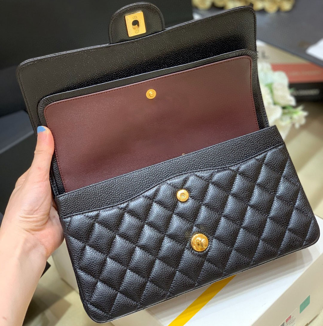 5A Designer bag Top custom luxury brand Handbag Leather leather cowhide gold or silver Slant shoulder 2.55cm black pink and white