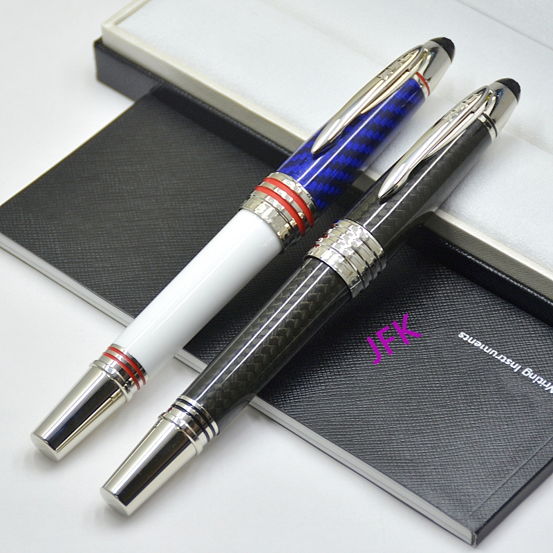 wholesale classic JFK Black White Ballpoint / Roller ball pen office stationery Promotion Writing business Gift ink pens