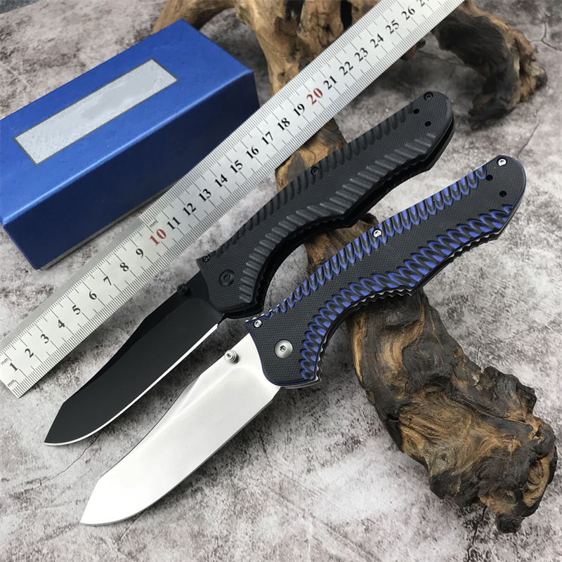 High Quality Outdoors 810 Osborne Contego Plain Edge Folding Knife CNC D2 Steel Blade G10 Handle Tactical Hunting Camping Pocket KNIVES BM 15535 535 9