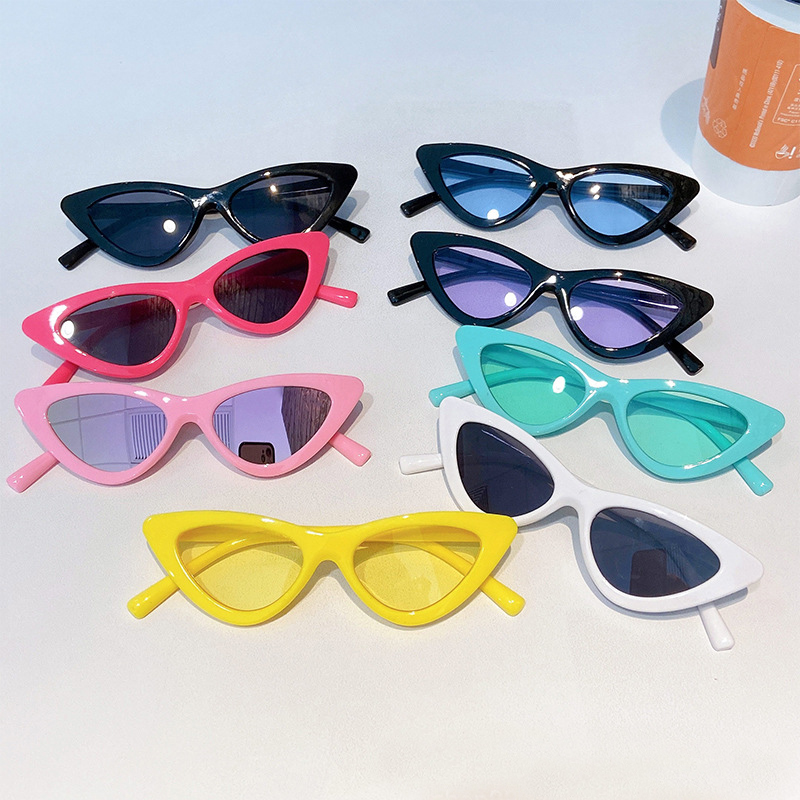Cat Eye Kids Sunblock Sunglasses Fashion Brand Child Sun Glasses Anti-uv Baby Sun-shading Girl Boy Sunglass 8 colors