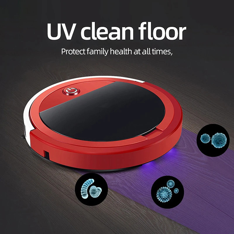Low noise high suction smart sweeping robot vacuum cleaner with remote control automatic cleaning USB charging 240506