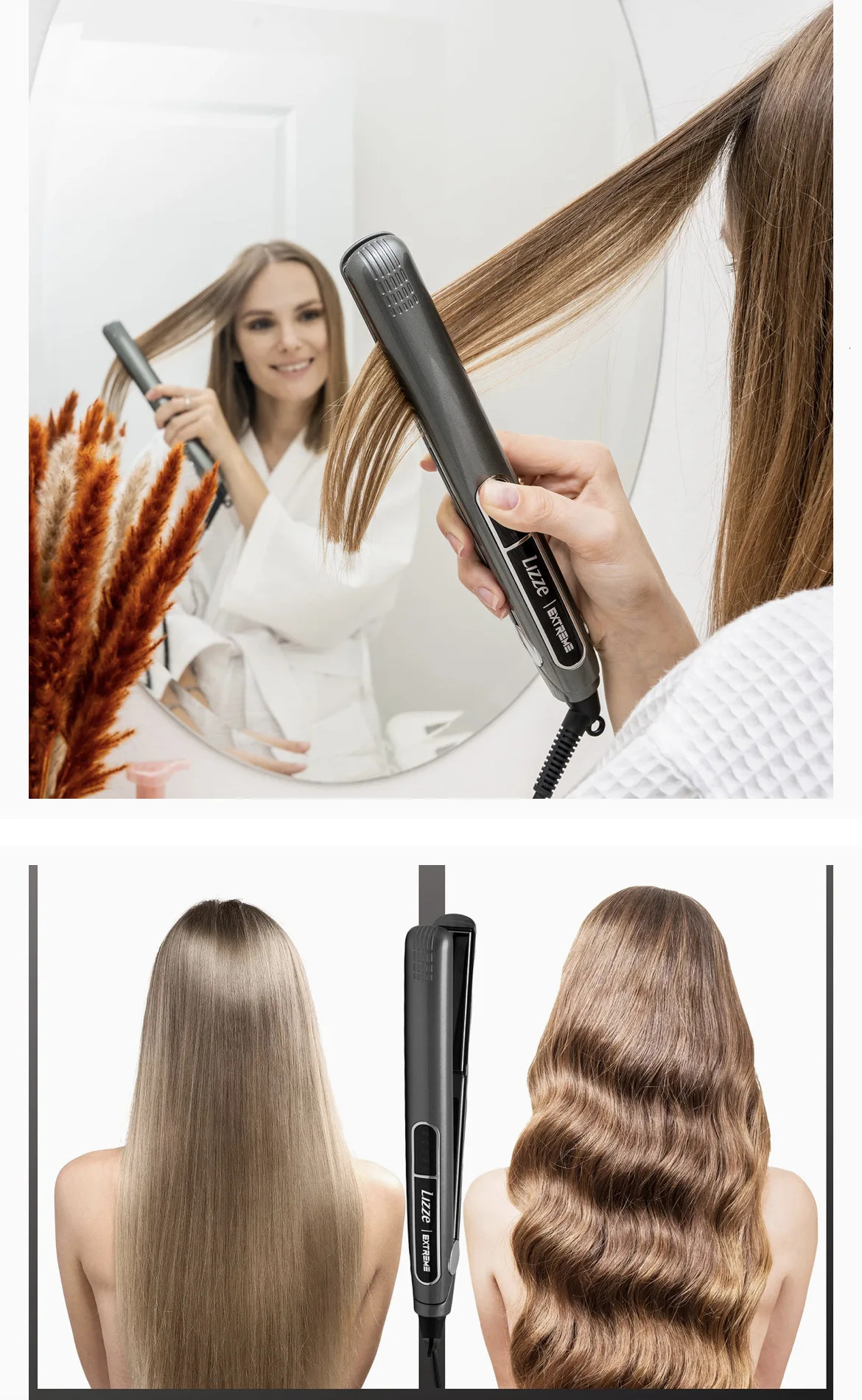 Lizze selling hair salon dedicated professional styling straightener electric splint fluffy curling 240425