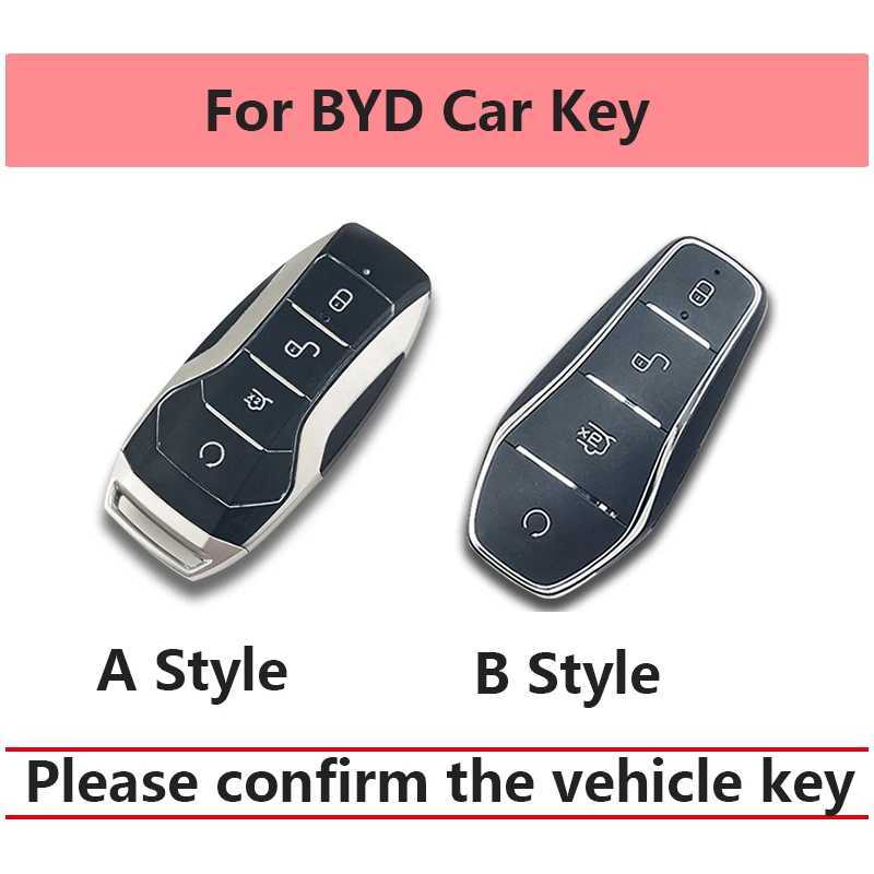 Car Key TPU Car Remote Key Case Cover Shell For BYD Song Tang Han Plus Atto Qin 3 EV DM 2018-2022 Holder Keychain Car Accessories T240509