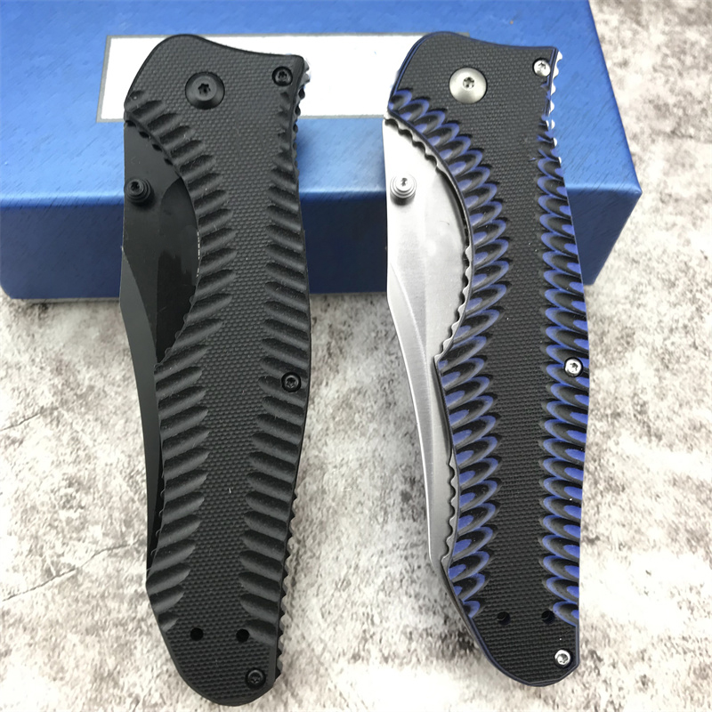 High Quality Outdoors 810 Osborne Contego Plain Edge Folding Knife CNC D2 Steel Blade G10 Handle Tactical Hunting Camping Pocket KNIVES BM 15535 535 9