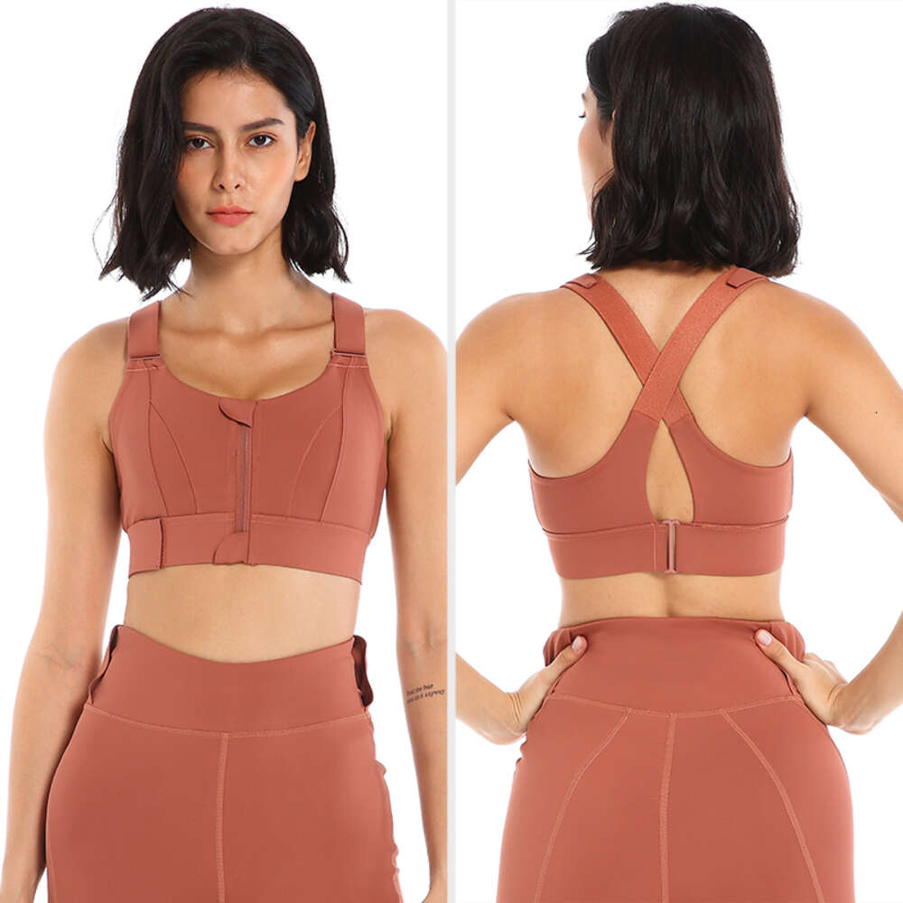 Lu Bra Yoga Align Tank Top ize Front Zipper she Women High Impact Fit Adjustable Strap with Velcro Yoga Sports Bra Lemon LL Workout Gym W