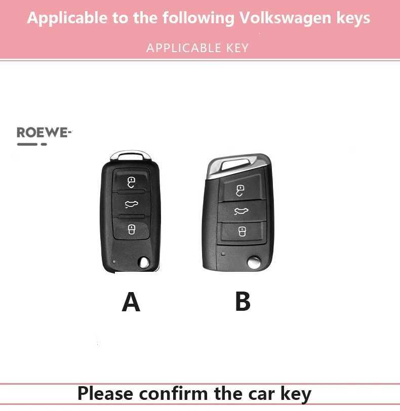 Car Key TPU Car Key Case Cover Holder Shell For VW Volkswagen Passat Polo Beetle Golf Caddy Tiguan Skoda Octavia Kodiaq Seat Leon Altea T240509