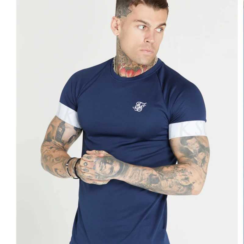 Men's T-Shirts 2022 Sik Silk T Shirt Men Summer Short Slve Compression Tshirt Mesh Tops T Brand Male Clothing Casual Fashion T-shirts Men T240515