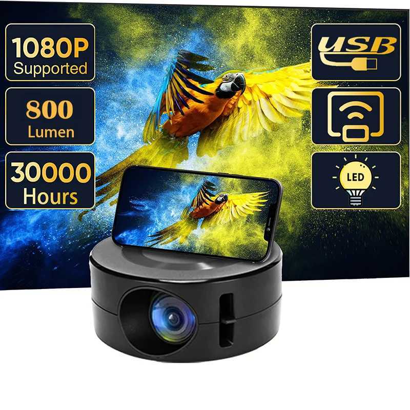 Projectors YT200 Mini Projector Portable Home Theater Laser Intelligent TV Beam LED Video Projector 4k Movie through HD Port Projector Gift J240509