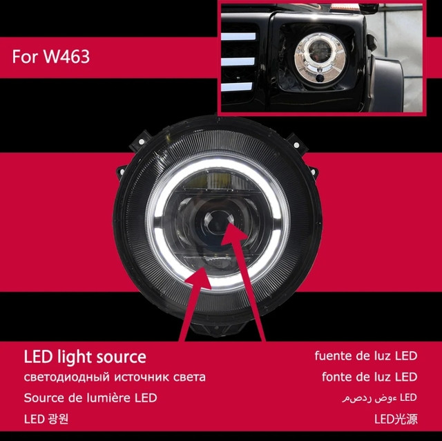 For W463 Headlights 2007-20 17 G350 G500 G63 LED Head Lamp DRL Dynamic Signal Lamp Front Light Assembly