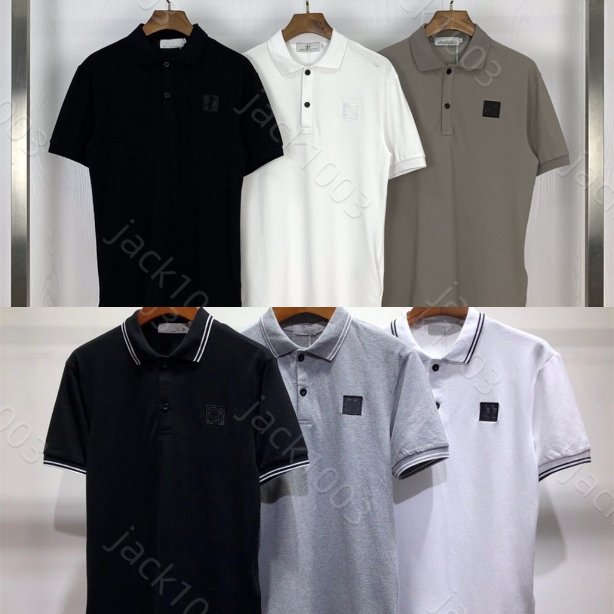 Brand Classic style Men polo T-shirts Men Embroidered Round Logo Cotton Casual Couple style T Shirt fashion loose polo shirt A08