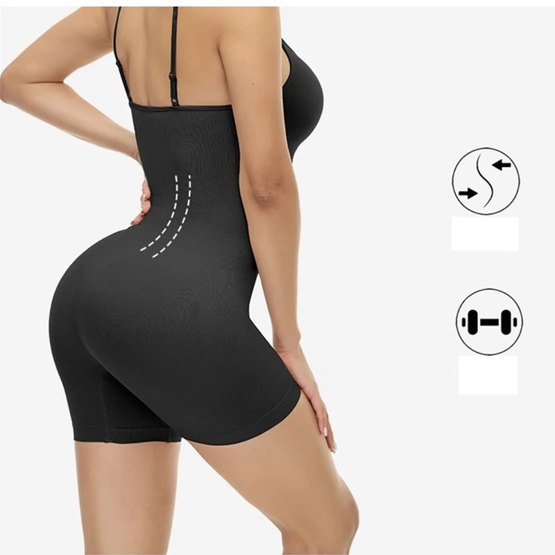 GUUDIA Upgrade Fabric Bodysuit Shapers Spandex Compress Elastic Body Shaper Suits Open Crotch Compression Smooth Shapewear 240429
