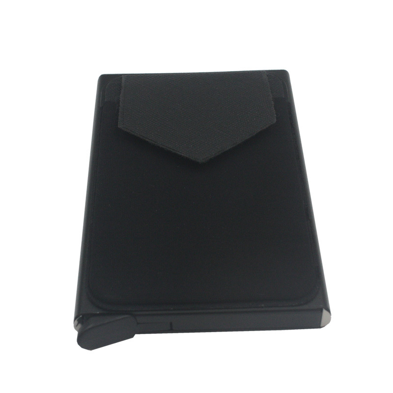 Aluminum automatic pop-up card push box with triangular cover for anti-theft swiping, bank card credit card package, RFID card box