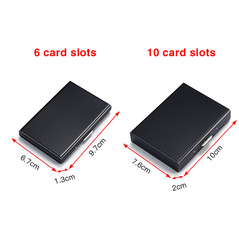 RFID Metal Anti-theft Card Holder Men Business ID Credit Cards Stainless Steel Box Waterproof Wallet Bank Card Office Card Case Stainless steel