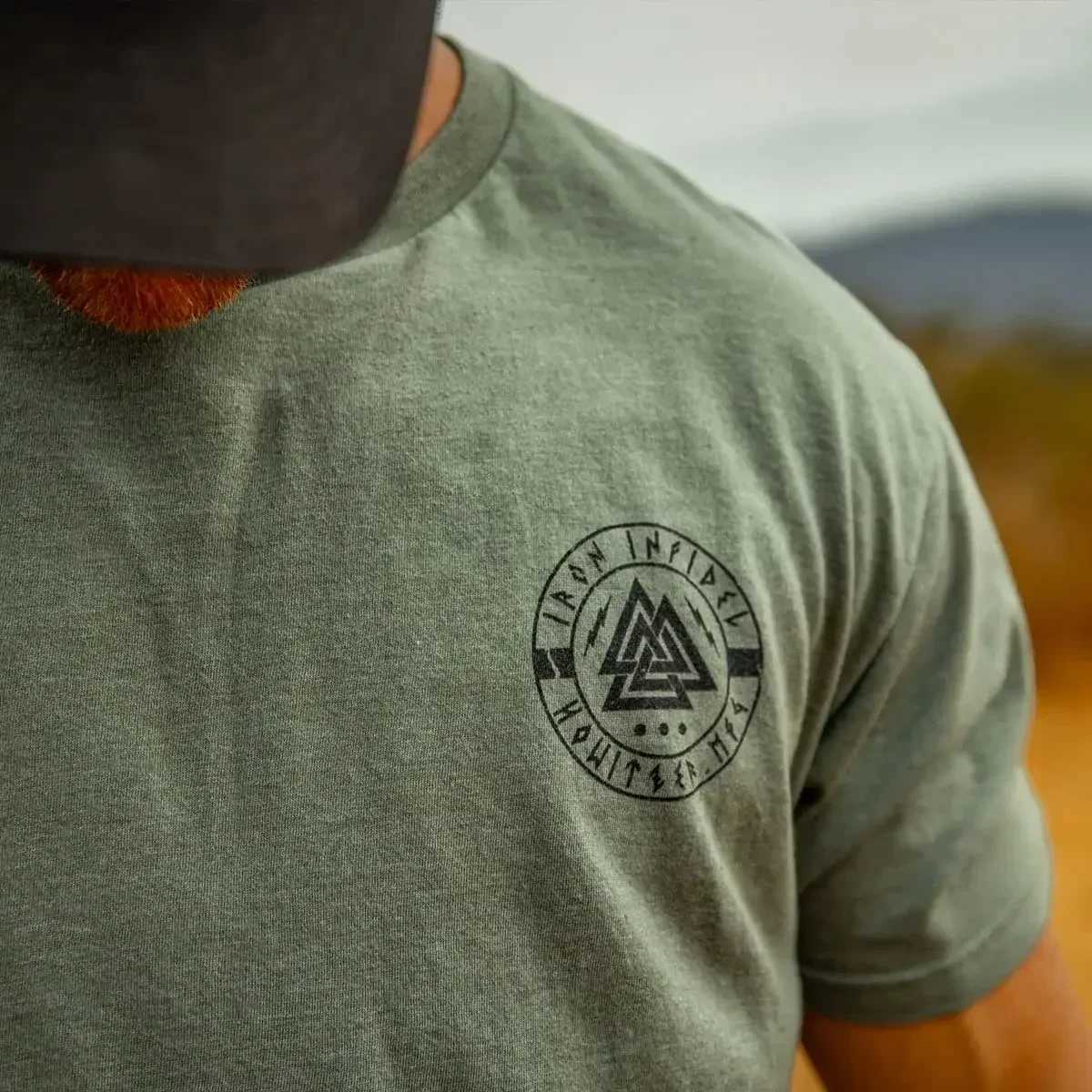 Men's T-Shirts Til Valhalla Shirt American Beard Warrior Tactical Skull T-shirt New 100% Cotton Short Sleeve O-Neck T-shirt Casual Mens Top d2405