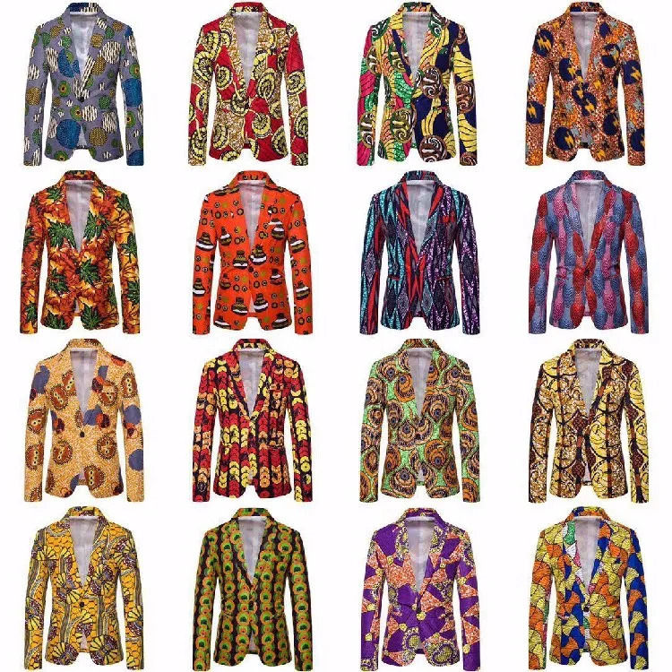 Ethnic Style Diamond Printed Mens Blazer Jacket Vinatge Linen Ternos Social Masculino Elegant Jacket Men Dress Coat 240426