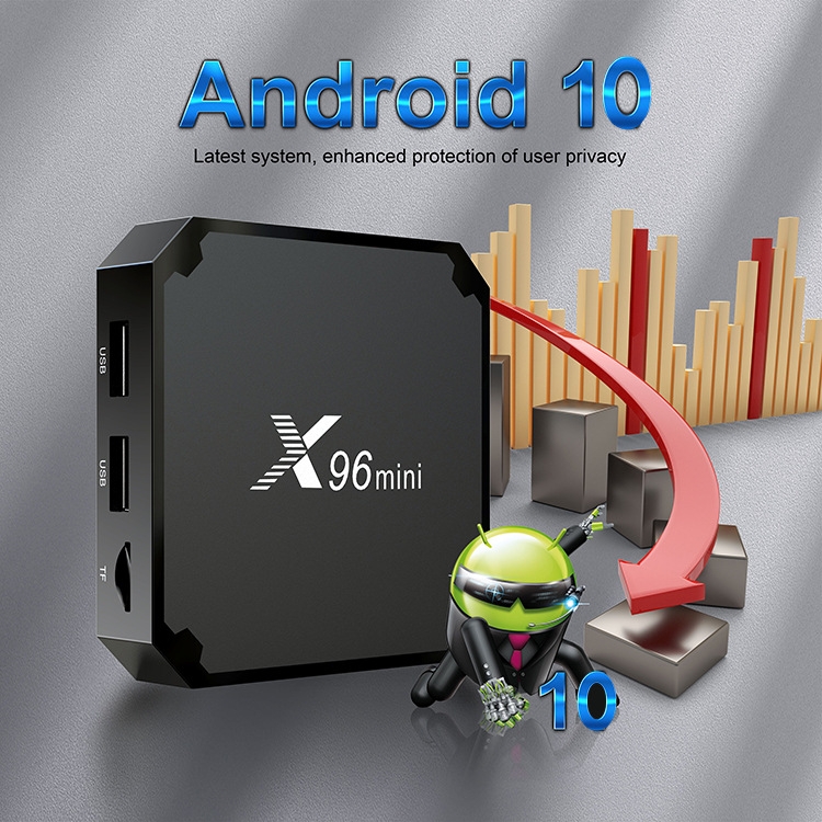 By Sea Shipping Smart TV Box X96 Mini Android 10 Allwinner H313 Quad core with WIFI 2.4GHz 1G+8G/2+16G Media Player EU US UK AU plug