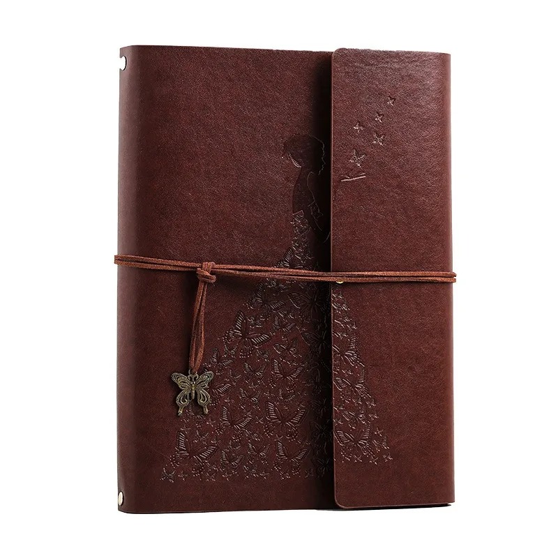 Vintage Leather Scrapbooking 30 Sheets (60 pages) Album Photo Memories Book Refillable Black Pages Kraft Papper