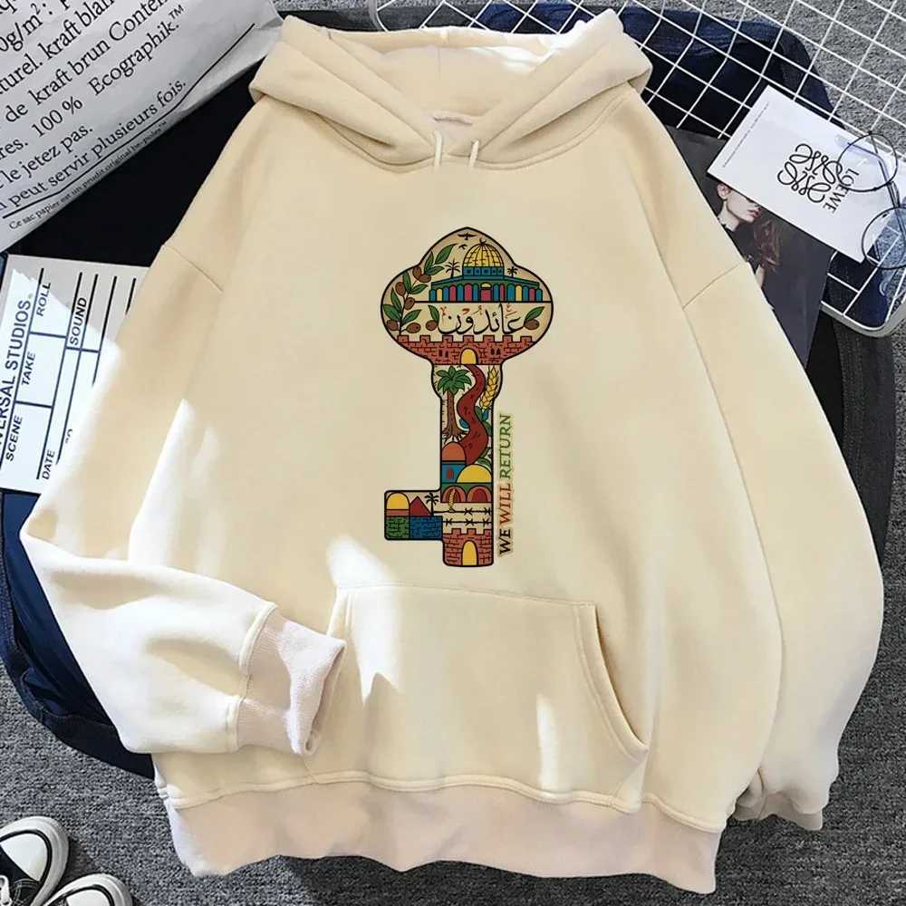 Women's Hoodies Sweatshirts Palestinian Hoodie Womens Graphic Retro Japanese Funny Clothing Rod Dance Plus Hoodie High Quality Winter Coat T24050