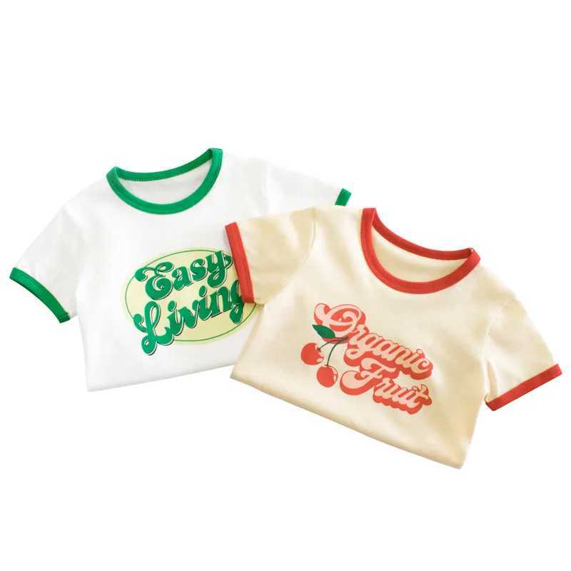 T-shirts 2-8T Toddler Kid tshirt Baby Girls Clothes Summer Infant Top Cotton T Shirt Short Sleeve Casual Childrens Tee Shirt OutfitsL24729