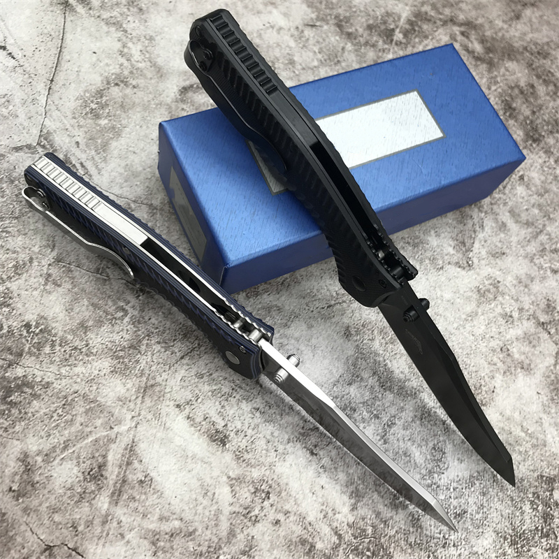 High Quality Outdoors 810 Osborne Contego Plain Edge Folding Knife CNC D2 Steel Blade G10 Handle Tactical Hunting Camping Pocket KNIVES BM 15535 535 9
