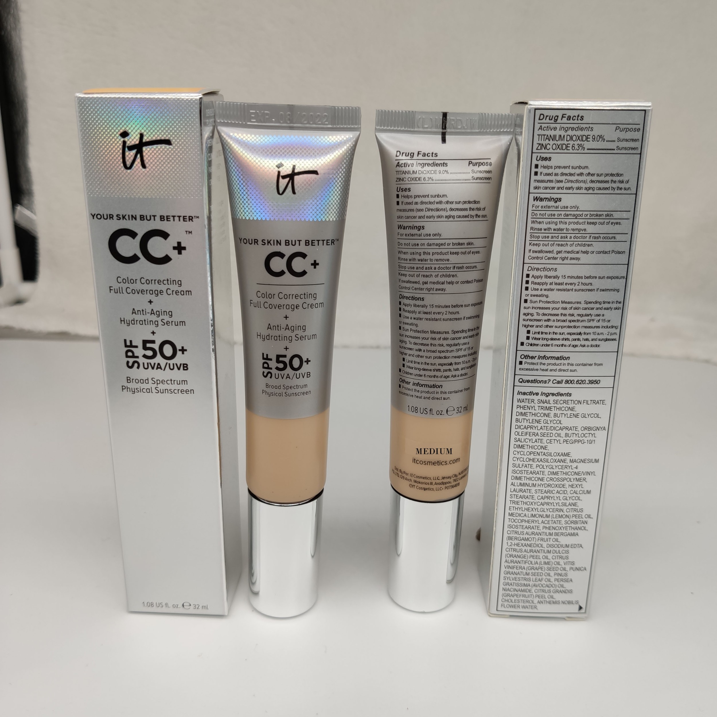 Face CC Cream Your Skin But Better Color Correcting Full Coverage Cream 32ml Long Lasting Oil Free Matte Face Foundation Primer