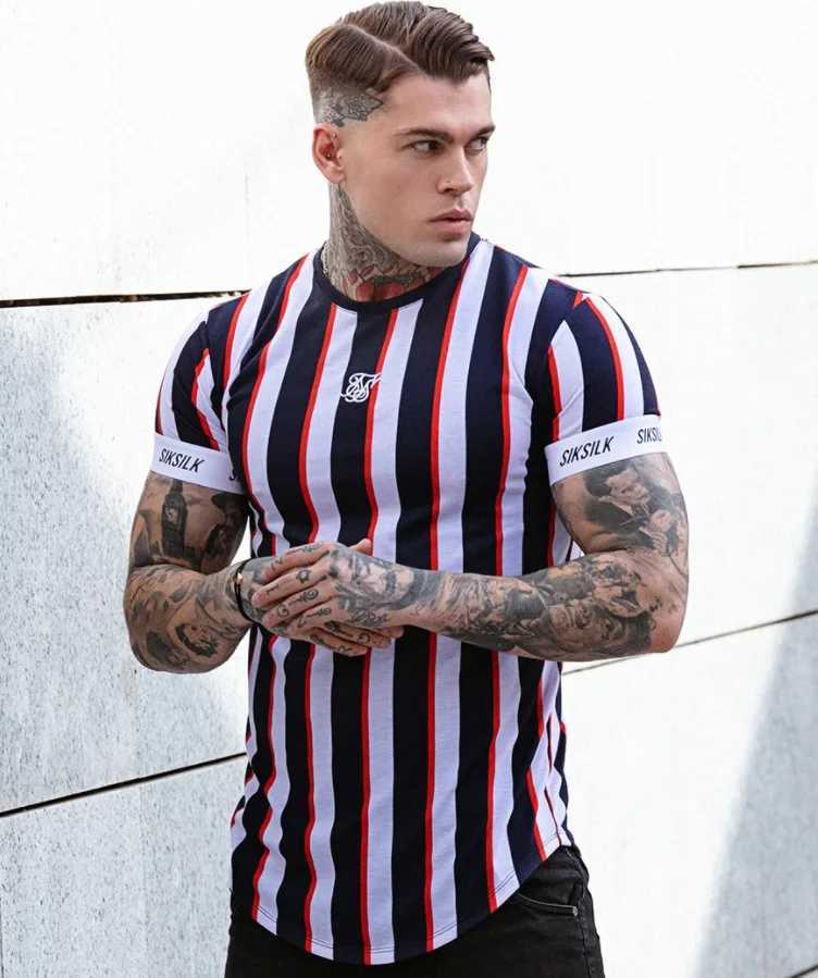 Men's T-Shirts 2022 Sik Silk T Shirt Men Summer Short Slve Compression Tshirt Mesh Tops T Brand Male Clothing Casual Fashion T-shirts Men T240515