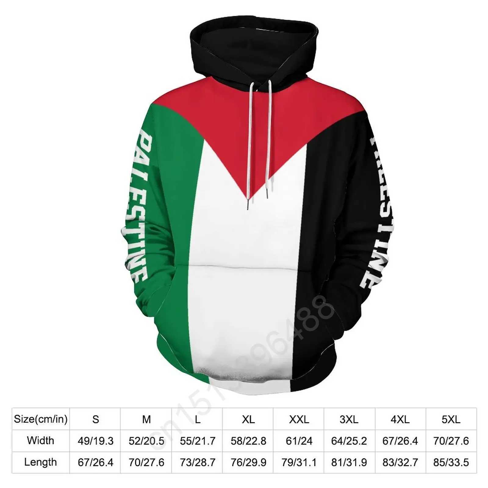 Men's Hoodies Sweatshirts Palestine Flag 3D Hoodie Polyester Cool Mens Harajuku Sports Shirt Unisex Casual Drawn Hoodie Customized Name T240508