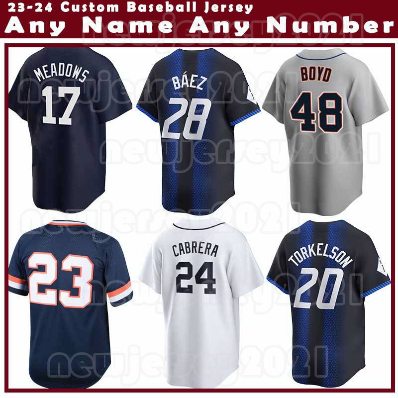 28 Javier Baez Baseball Miguel Cabrera Jersey Riley Greene Kirk Gibson Spencer Torkelson Tigers Tarik Skubal Akil Baddoo Matt Vierling Ryan Kreidler Parker Meadows