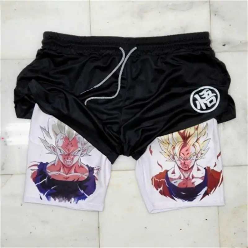 Men's Shorts Berserk-pantnes cortos deportivos 2 en 1 para hombre Shorts de secado rpido para correr entrenamiento de gimnasio y Fitnes T240509