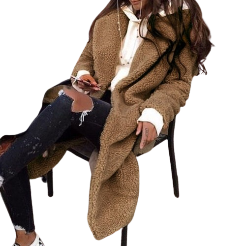 Pink Long Teddy Bear Jacket Coat Winter Thick Warm Oversized Chunky Outerwear Overcoat Women Faux Lambswool Fur Coats7758086