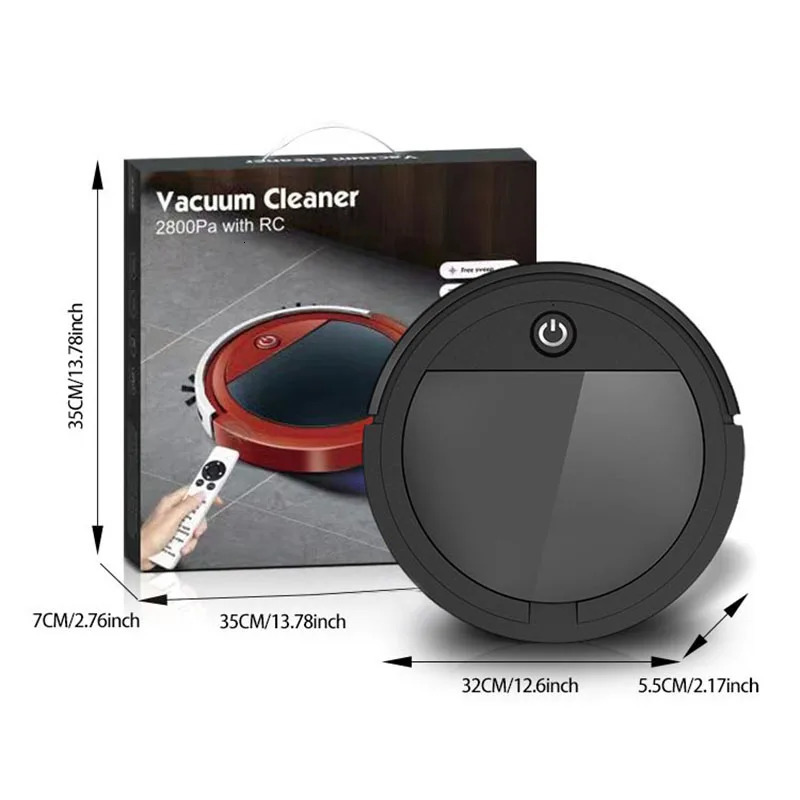 Low noise high suction smart sweeping robot vacuum cleaner with remote control automatic cleaning USB charging 240506